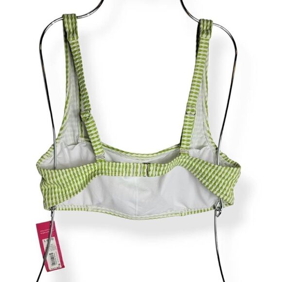 Xhilaration Lime Green Textured Bikini Top Large Juniors - Picture 2 of 3